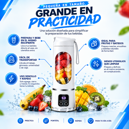 Licuadora-Procesadora Portatil Recargable.